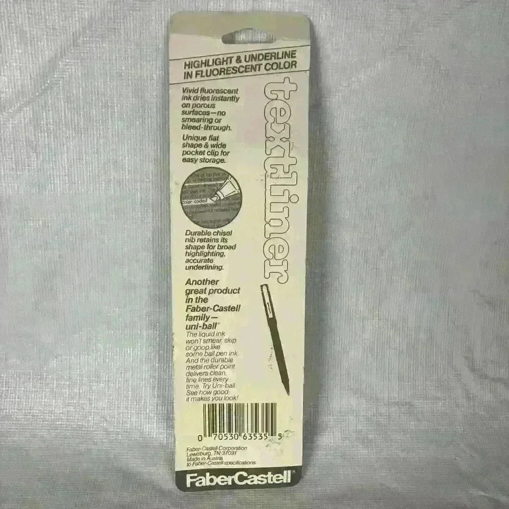 Vintage Faber Castell Highlighter Pink Textliner Fluorescent NOS New - Picture 2 of 3